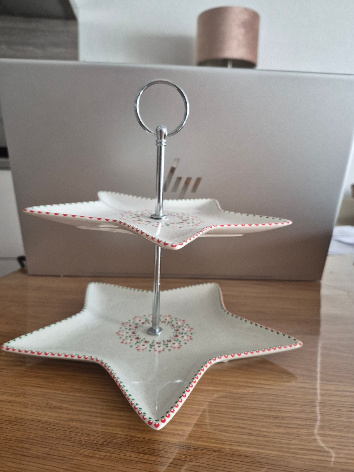 Etagère - 2 laags - stervorm, Ophalen of Verzenden