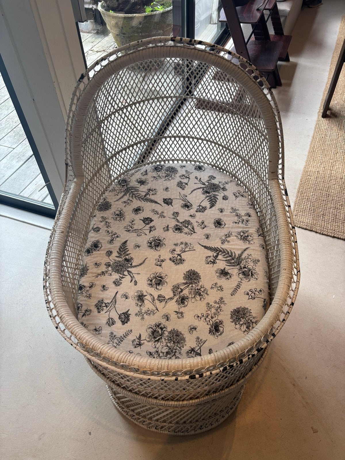 Rotan Wiegje met Matras, Ophalen, Gebruikt, Wieg
