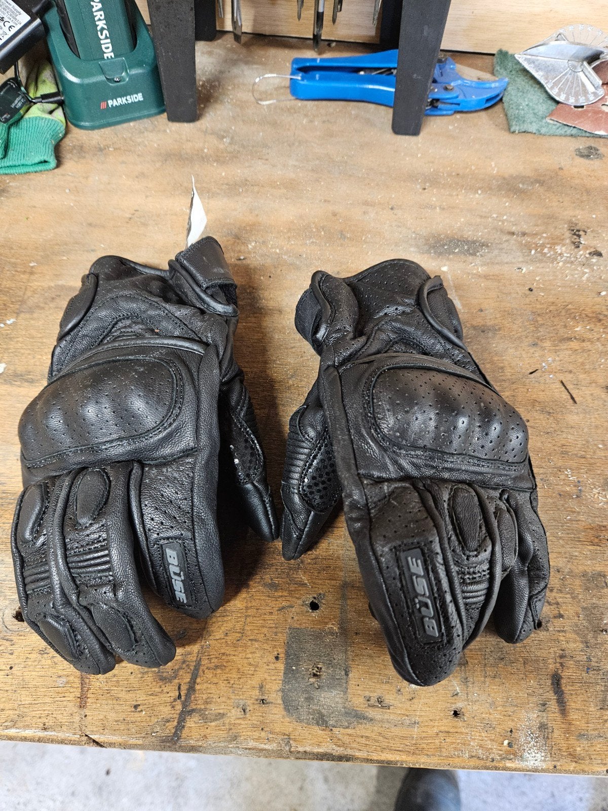 Büse Café Racer motorhandschoenen, zwart, maat 6, Motoren, Ophalen