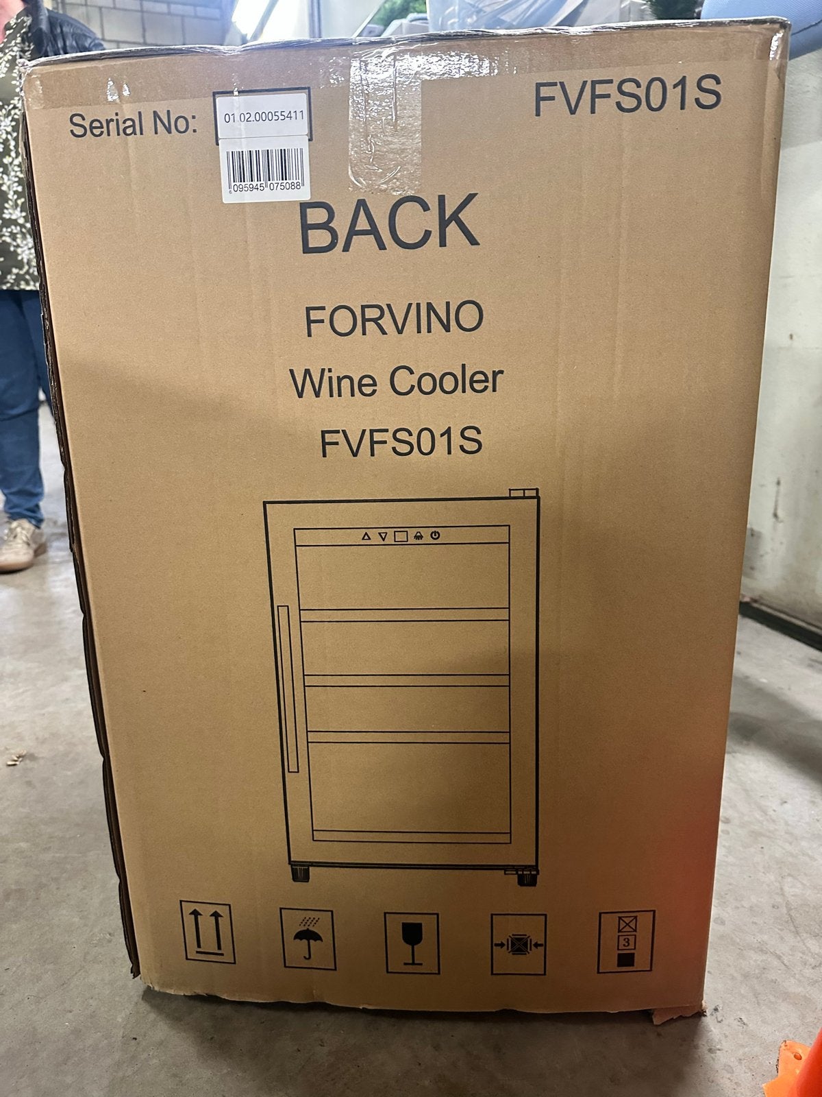 FORVINO Wijnkoeler FVFS01S - Nieuw in doos, Zonder vriesvak, Minder dan 85 cm, Nieuw, Ophalen of Verzenden