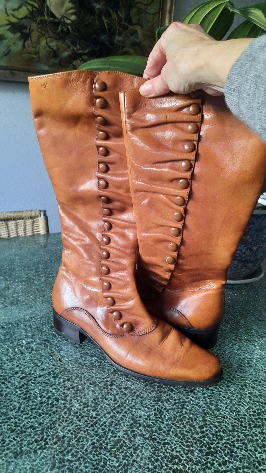 vintage leren Hush Puppies, Hoge laarzen, Bruin, Ophalen of Verzenden, Gedragen