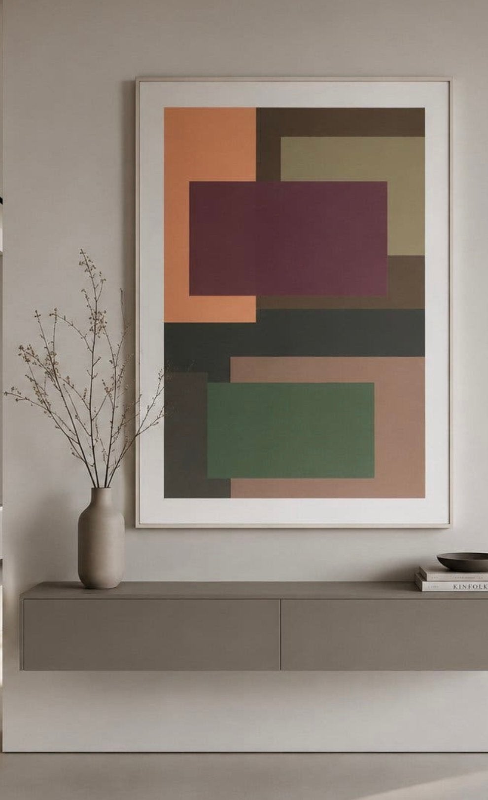 Abstract schilderij 70x109 cm, Ophalen of Verzenden