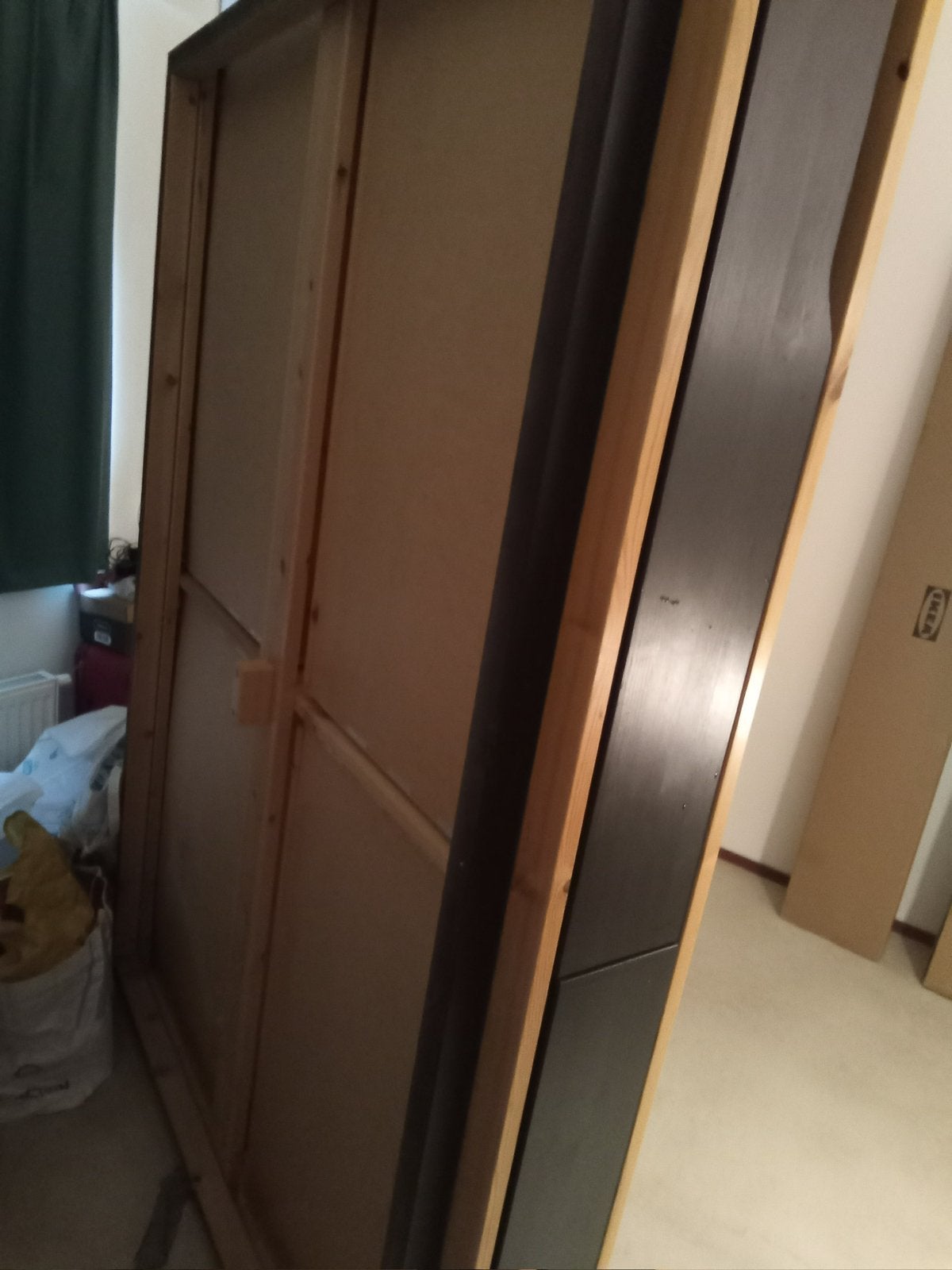 Ikea 2 persoons bed met lades en extra lattenbodem nu €65,00, Ophalen, Zwart, Tweepersoons, 140 cm