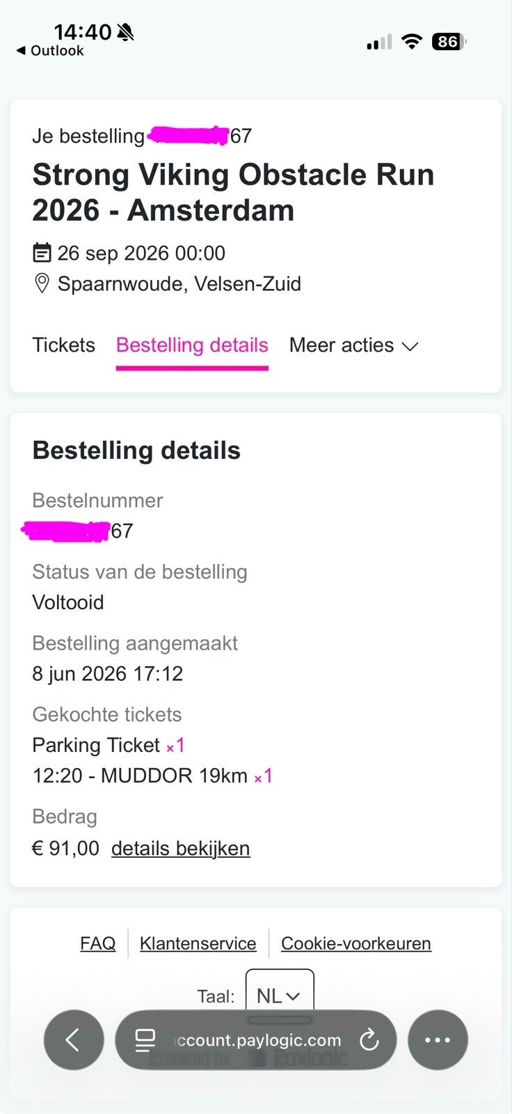 Strong viking obstacle run tickets 19 km, Twee personen