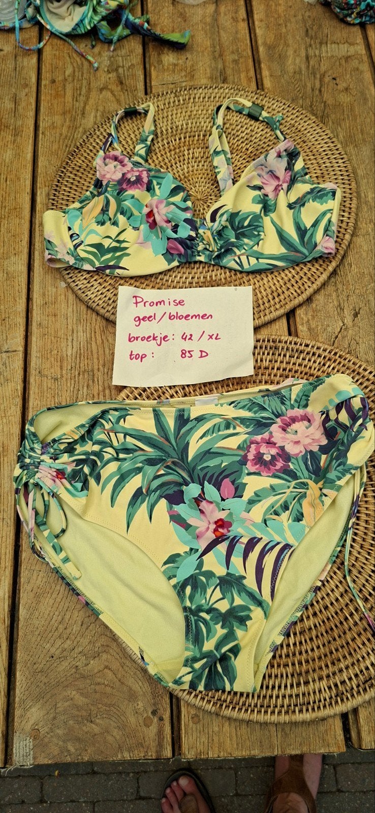 Nieuwe Bikini Promise geel met bloemen maat XL, Overige kleuren, Nieuw, Ophalen of Verzenden, Bikini