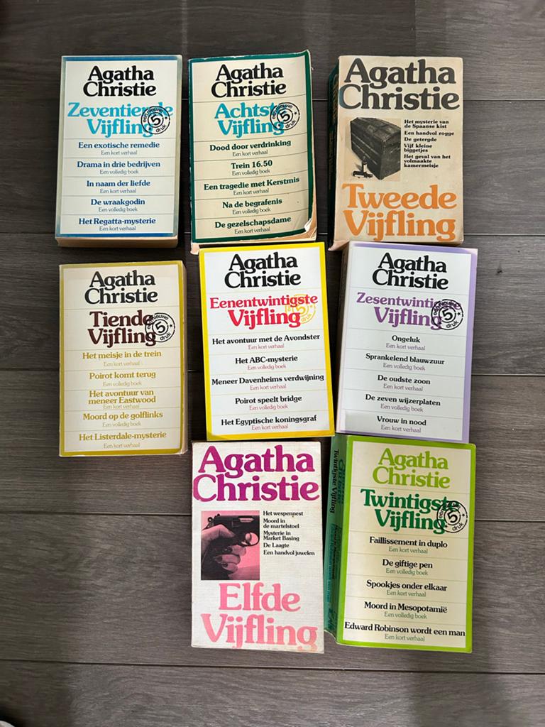 Agatha Christie Vijfling collectie (8 boeken), Boeken, Detectives, Ophalen of Verzenden, Gelezen