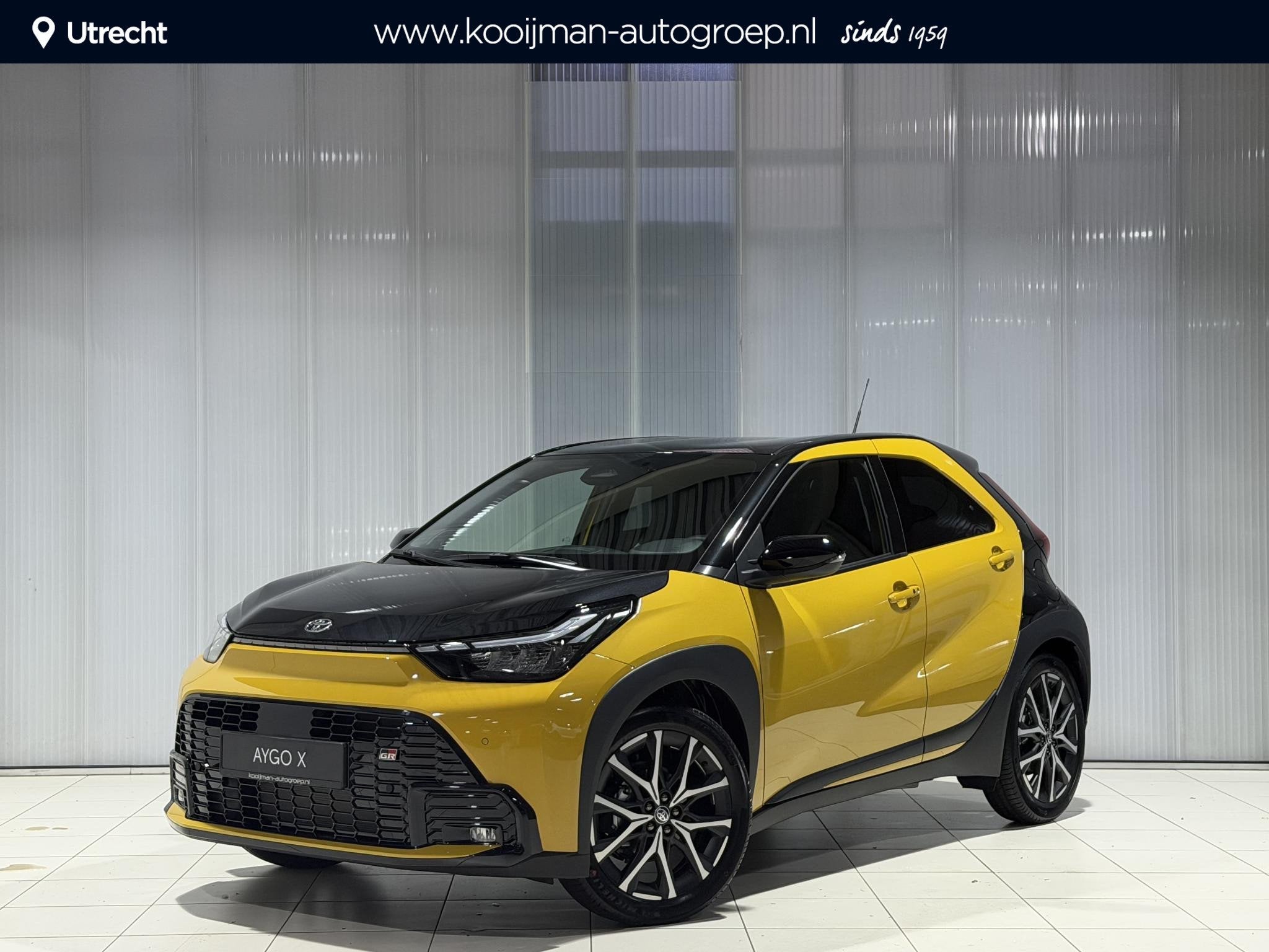 Toyota Aygo X Hybrid 115 GR Sport JBL-AUDIO , 18'' LM-VELGEN, Auto's, Toyota, Stof, Euro 6, Overige kleuren, 4 stoelen
