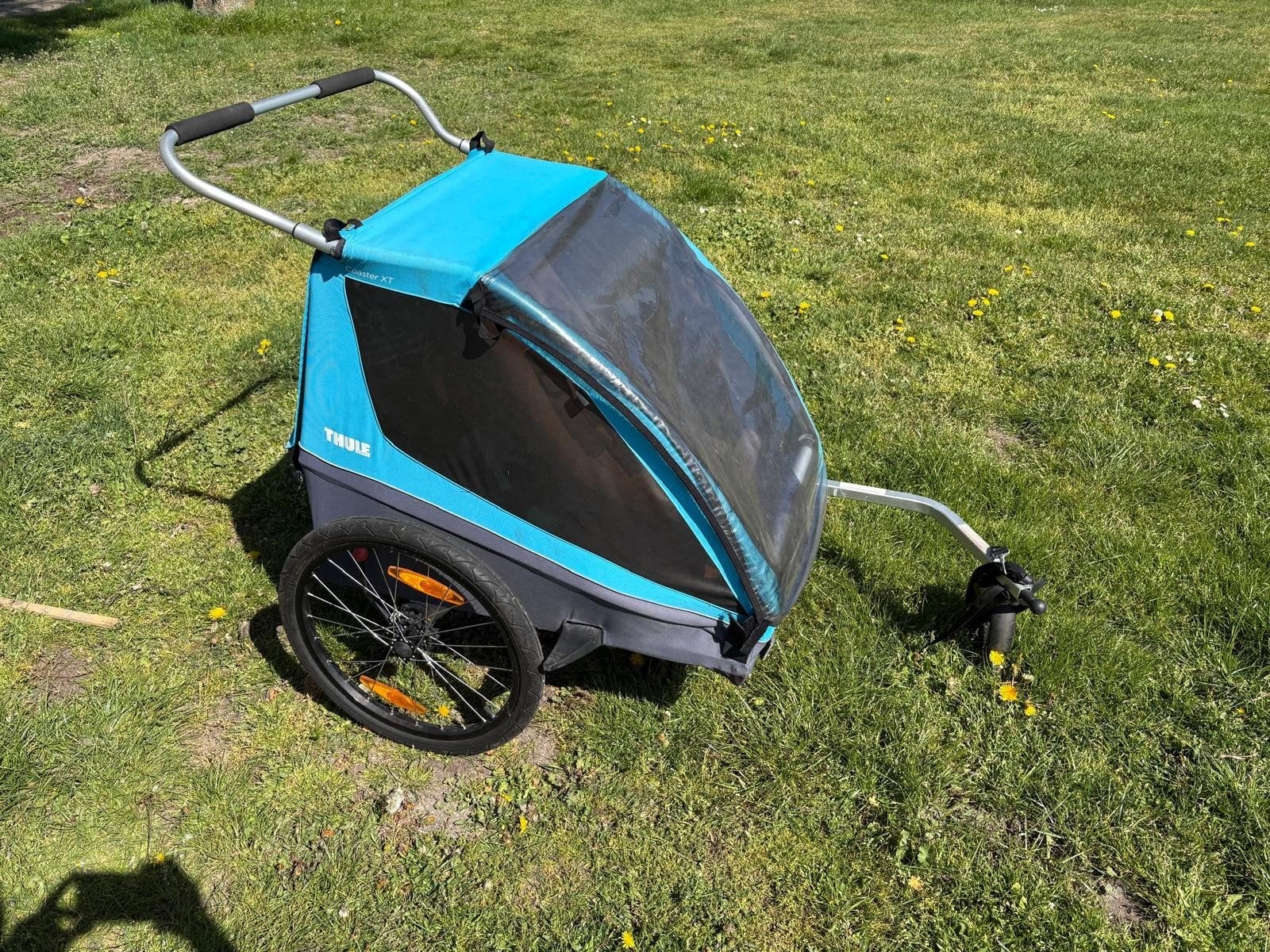 Thule fietskar met baby hangmat en 2x fietsbevestiging, Fietsen en Brommers, Fietsaccessoires | Aanhangers en Karren, Ophalen