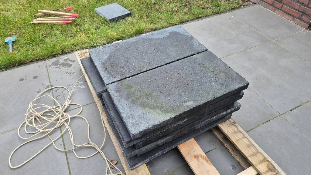 12 Antraciet Hoge Kwaliteit Tegels 40x60 cm, Doe-het-zelf en Verbouw, Tegels, Gebruikt, 40 tot 60 cm, Vloertegels, Overige materialen