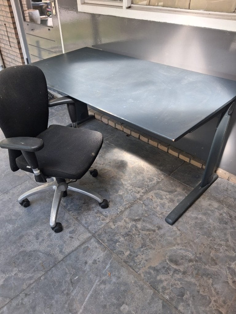 bureautafel met stoel, Huis en Inrichting, Bureaus, Ophalen, Gebruikt, 80 cm, 180 cm