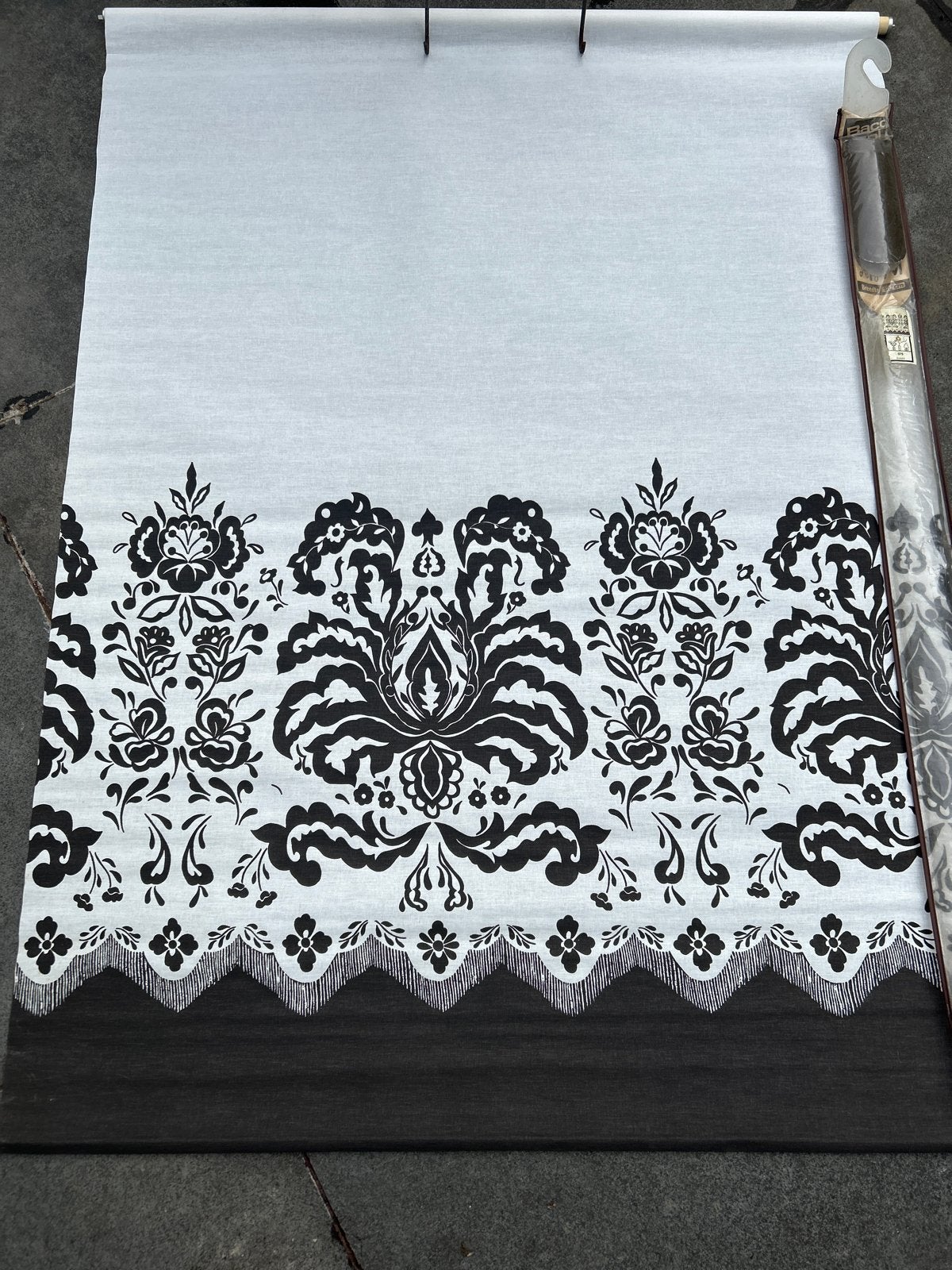 Bacosol rolgordijn 120x160 cm - Zwart/Wit Barok, Huis en Inrichting, Stoffering | Gordijnen en Lamellen, Ophalen, Nieuw, Wit