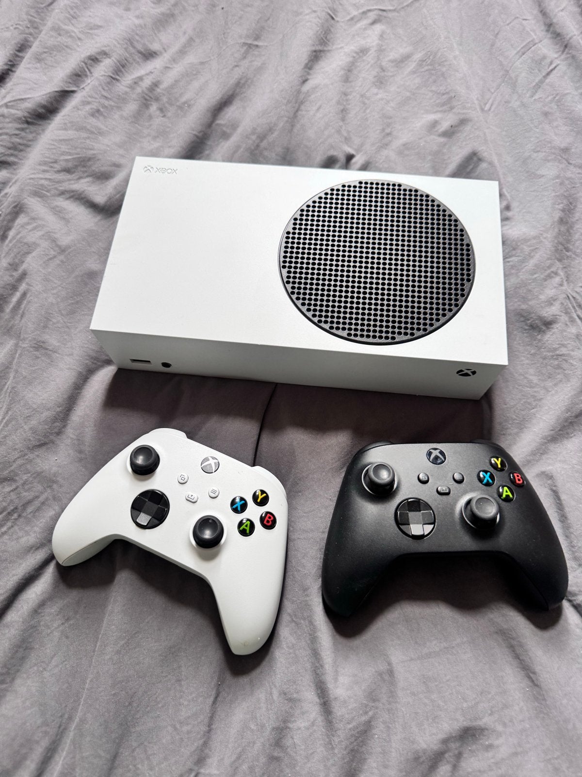 Xbox Series S met twee controllers en games, Ophalen, Zo goed als nieuw, Xbox Series S