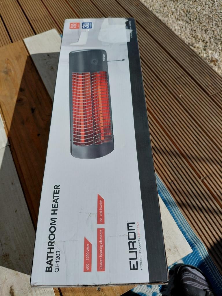 Eurom QH1203 Infrarood Heater Badkamer 600-1200W Nieuw, Ophalen of Verzenden