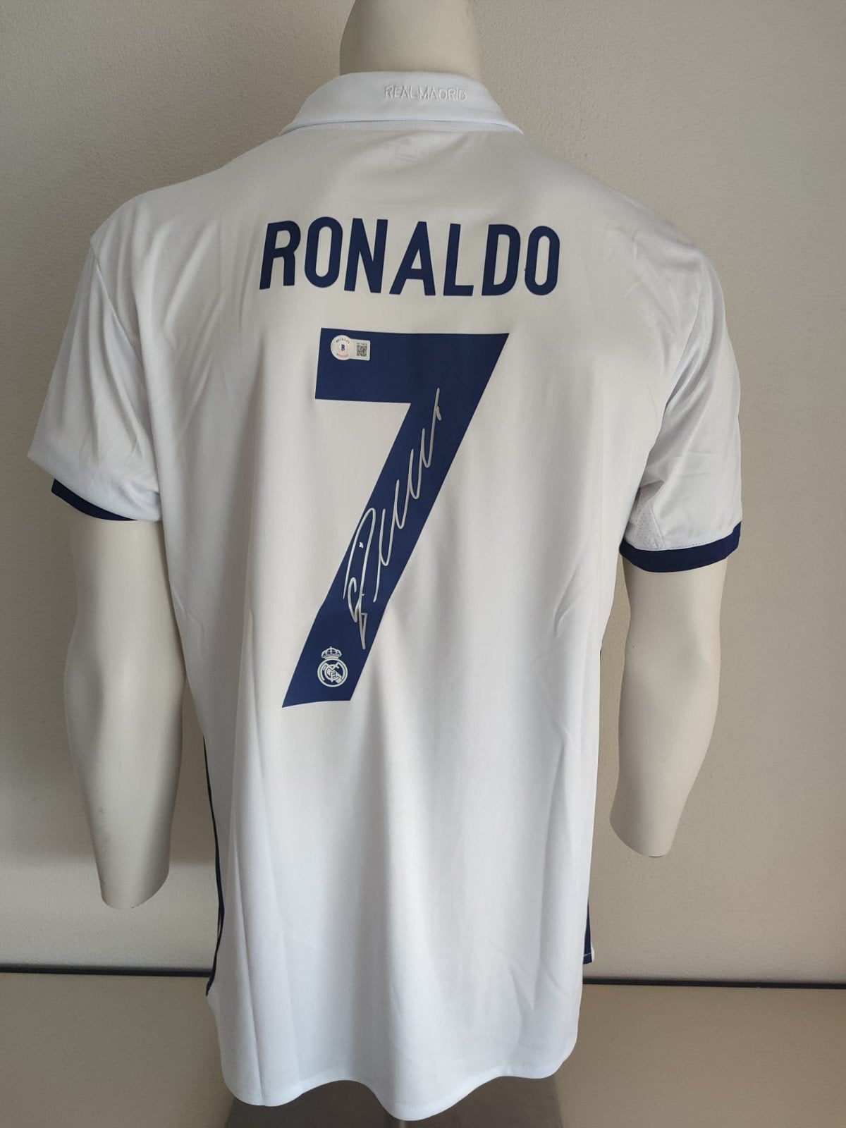 Gesigneerd Real Madrid door Cristiano Ronaldo met Beckett, Ophalen of Verzenden, Nieuw, Buitenlandse clubs, Shirt