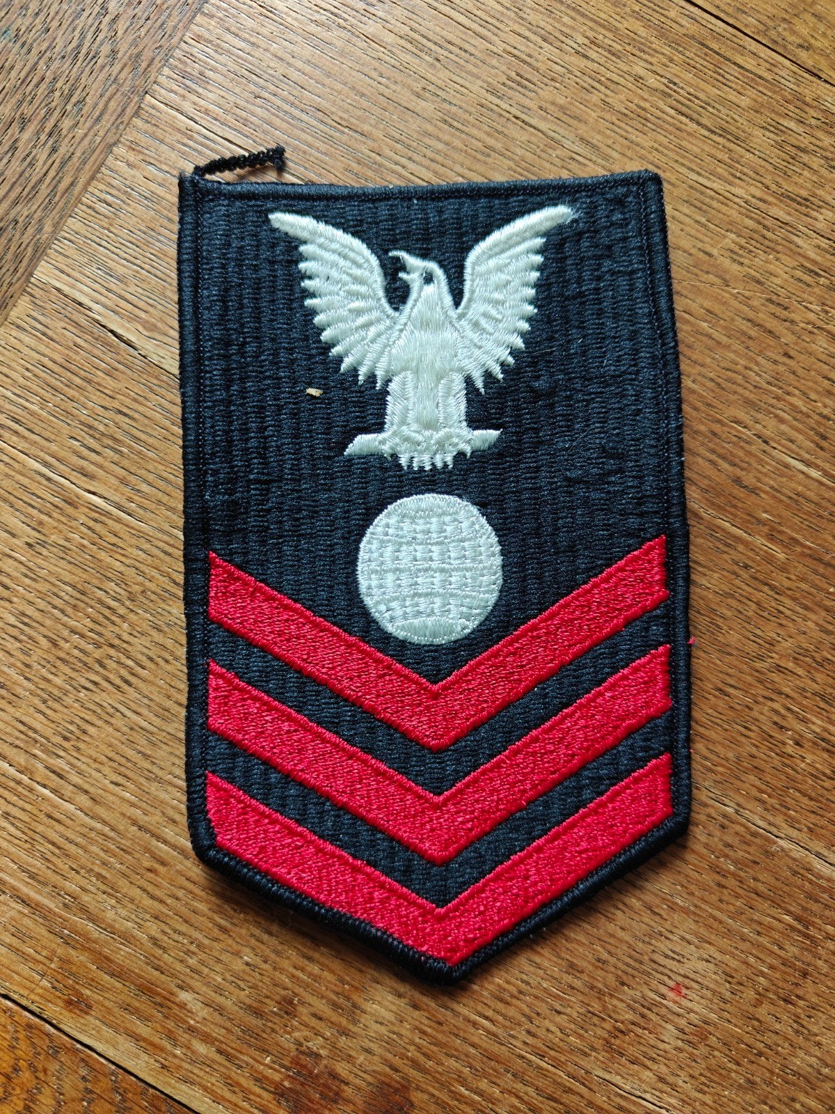Navy rang patch zwart 31, Ophalen of Verzenden, Marine, Amerika, Embleem of Badge