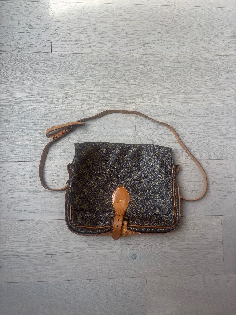 Louis Vuitton cartouchiere handtas, Ophalen of Verzenden, Gebruikt, Bruin, Handtas