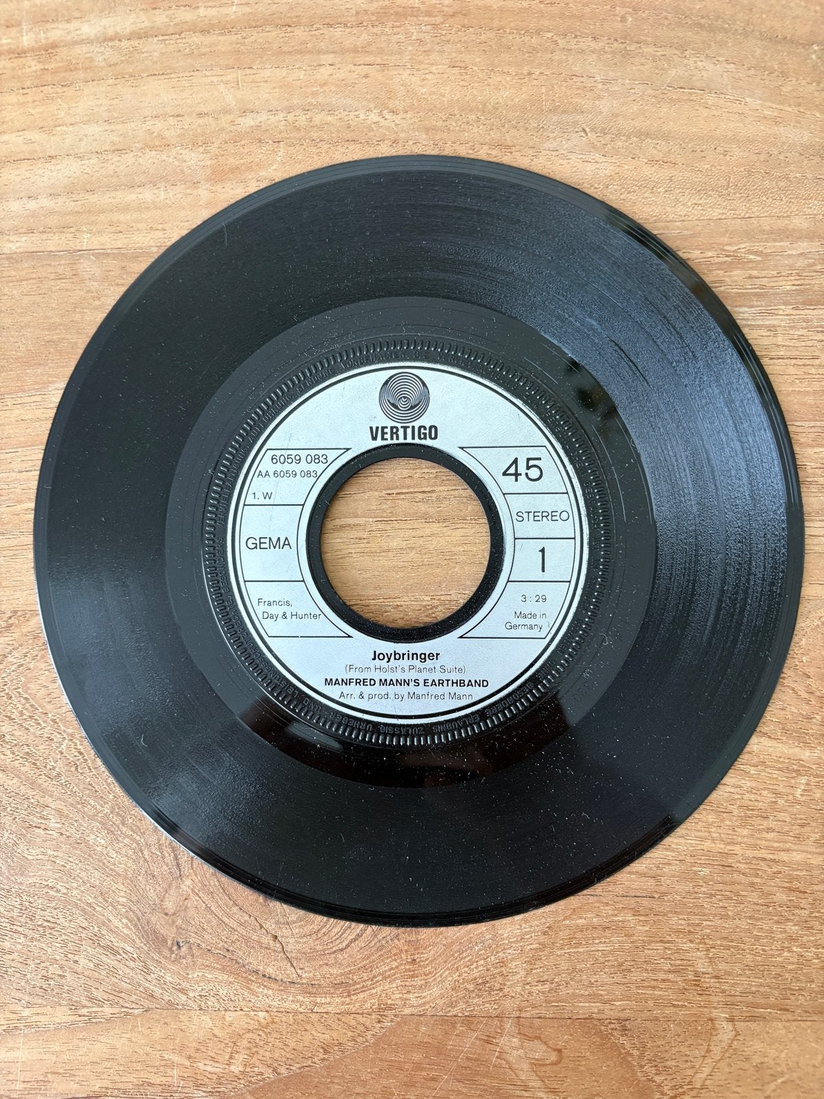 Manfred Mann's Earth Band - Joybringer 7 inch 027, Gebruikt, 7 inch, Ophalen of Verzenden, EP
