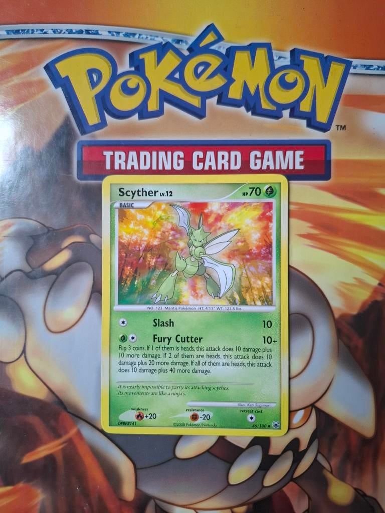 Scyther 46/100 Diamond&Pearl Majestic Dawn pokemon kaart, Ophalen of Verzenden, Gebruikt, Losse kaart