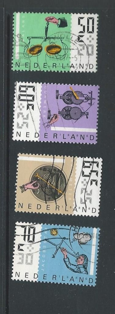 ‹(•¿•)› nl # m0010 nvph 1348 t/m 1351 zomerzegels, Ophalen of Verzenden, Na 1940, Gestempeld