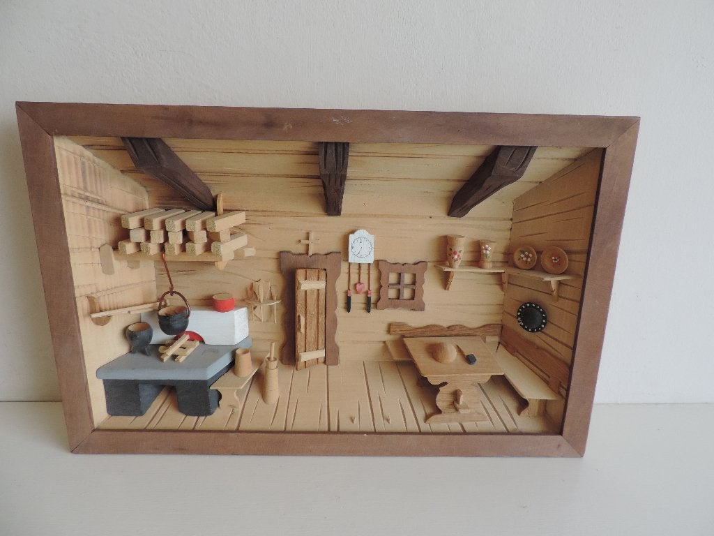 diorama, vintage Duits, Ophalen of Verzenden