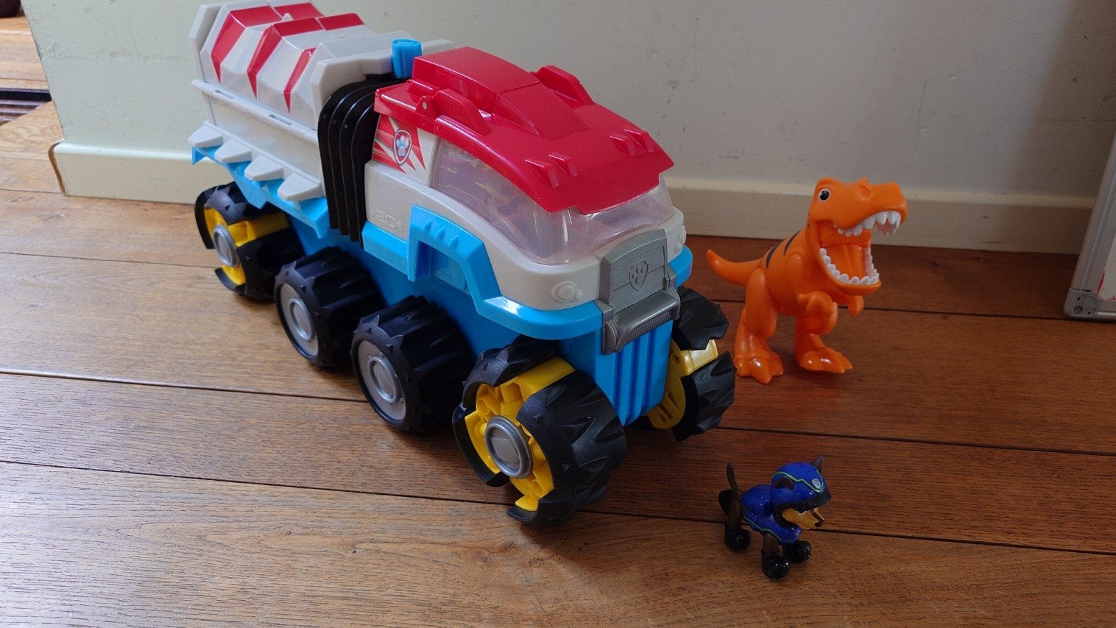 Paw Patrol Dino Patroller met Chase en T-Rex, Ophalen of Verzenden, Gebruikt