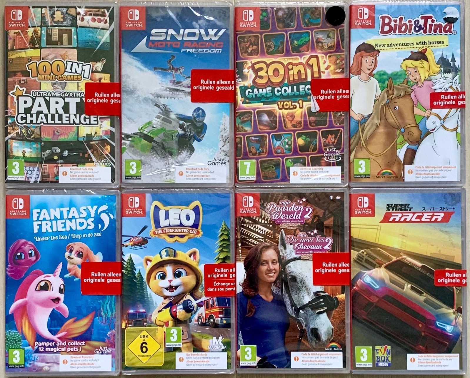 8 Switch games [Code In A Box] Nieuw, sealed in plastic, Overige genres, 1 speler, Nieuw, Ophalen of Verzenden