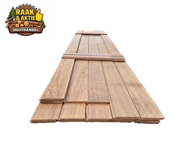 10.88 m2 halfhoutse velling delen - Hardhout - nr: HP299, Ophalen, Planken, Nieuw, Hardhout