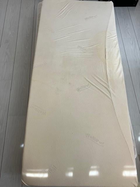 Wellpur topper-matras met wasbare hoes, Huis en Inrichting, Slaapkamer | Matrassen en Bedbodems, Ophalen, Gebruikt, 90 cm, Eenpersoons