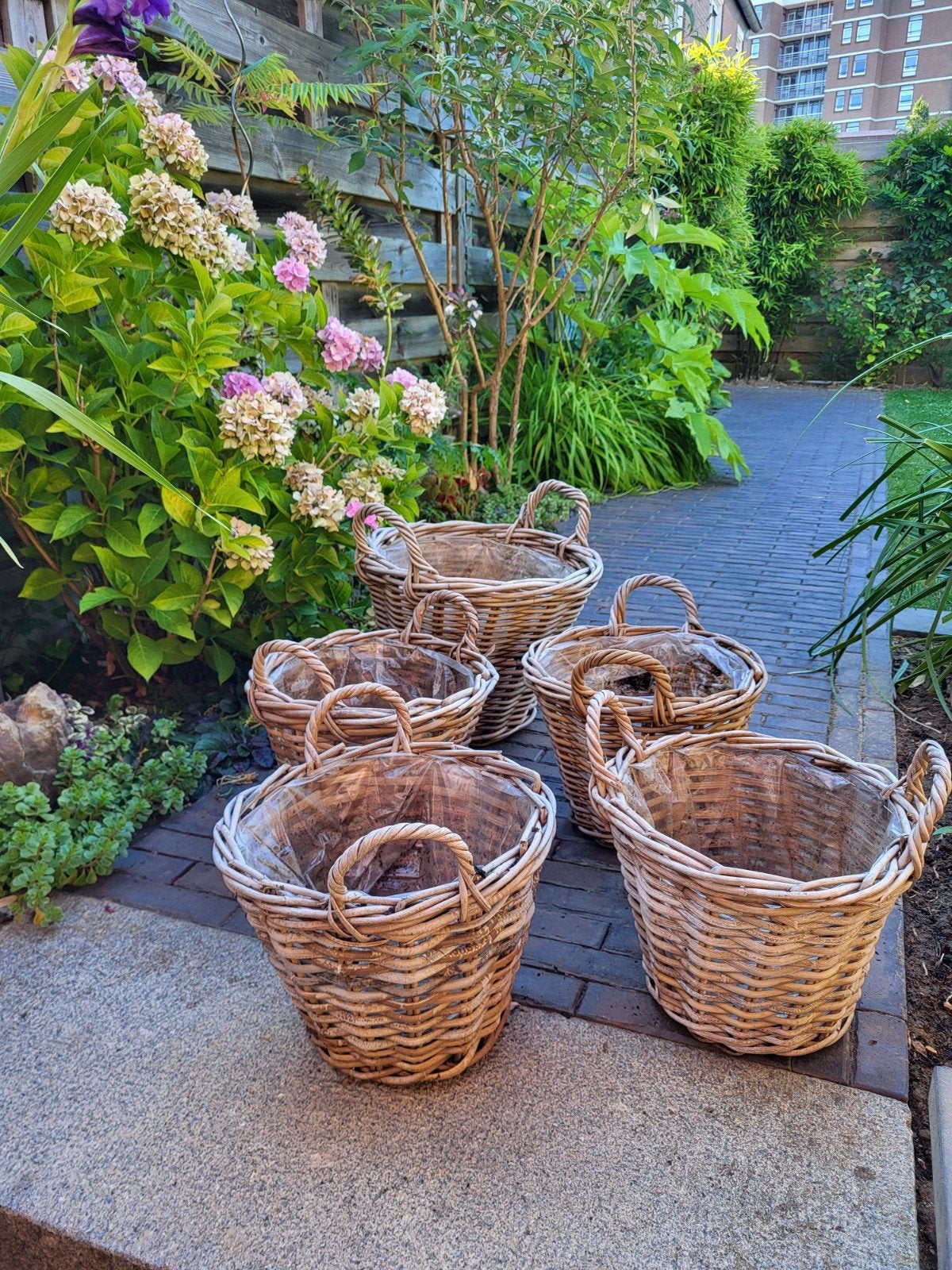 Rotan aardappelmanden, Ophalen, Overige materialen, Rond, Minder dan 40 cm