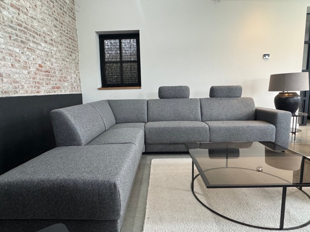 Grijze hoekbank 240x295 cm | Afhaal koopje, Huis en Inrichting, Banken | Bankstellen, Ophalen, 250 tot 300 cm, Gebruikt, Hoekbank