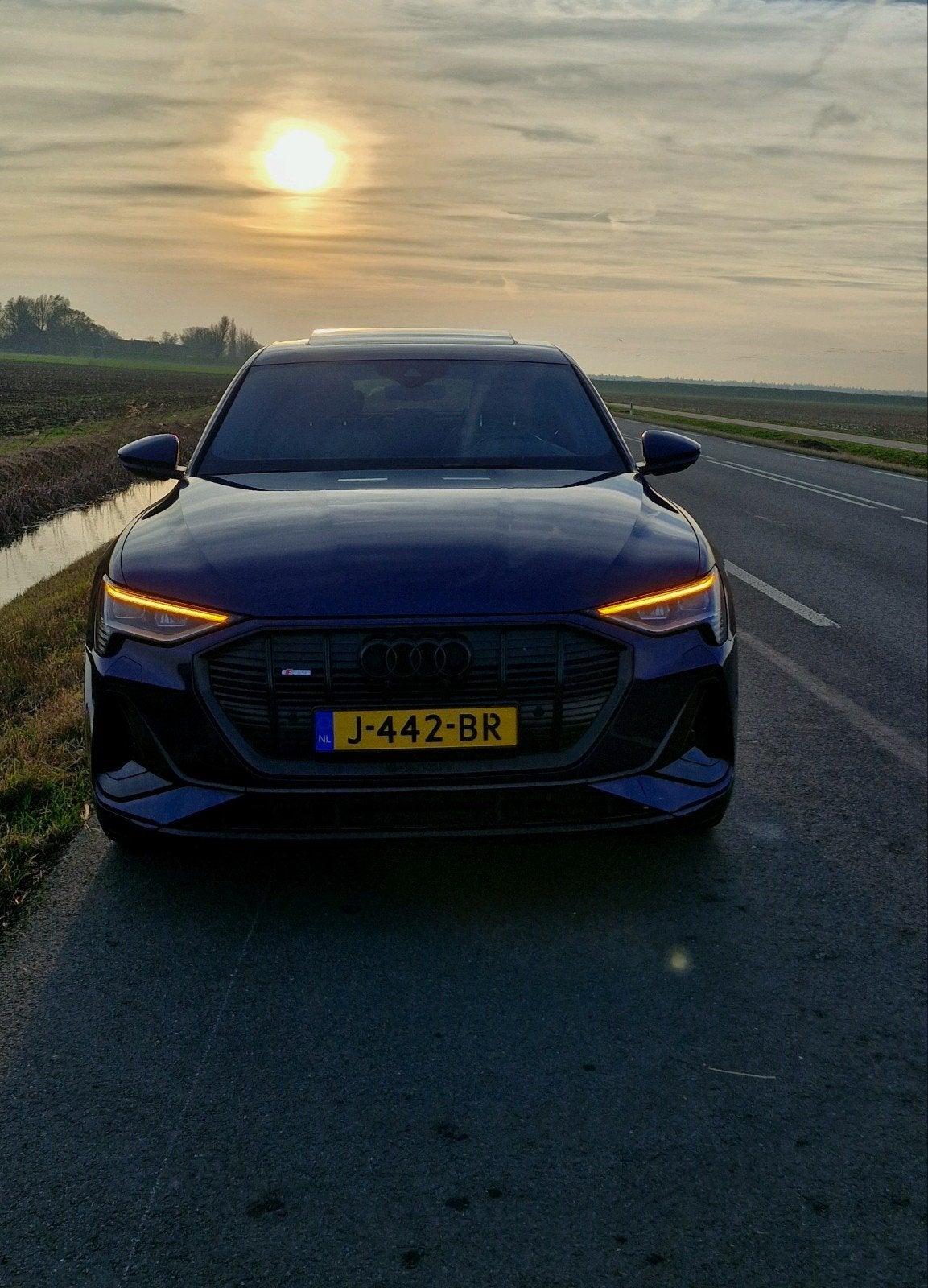 Audi e-tron 50 Quattro 313pk 2020 Blauw, Auto's, Automaat, 1800 kg, 71 kWh, Blauw
