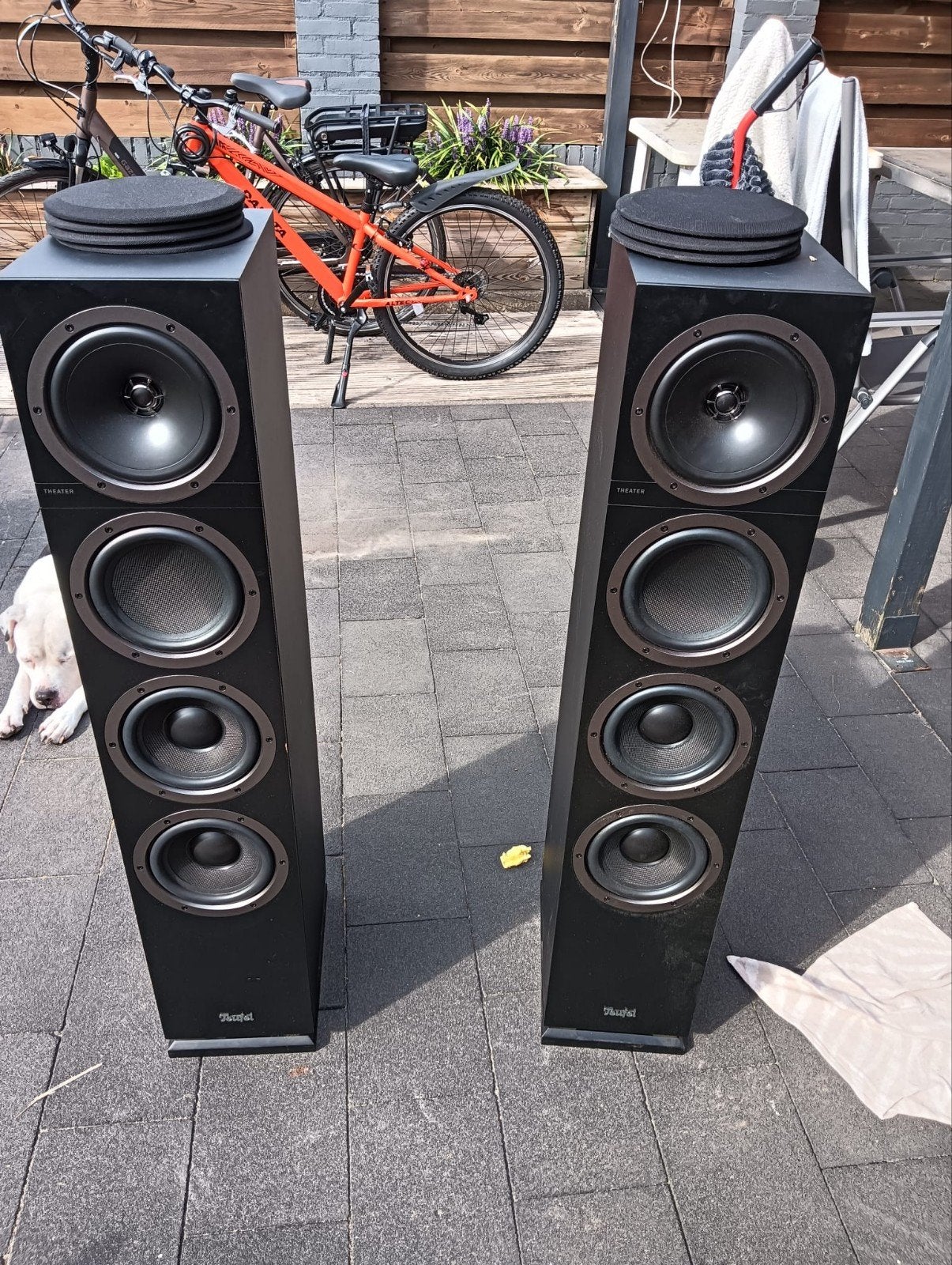 Teufel T 500 F 16 Vloerstaande Luidsprekers (Set), Vloerstaande luidspreker, Zo goed als nieuw, Geschikt voor surround/home cinema