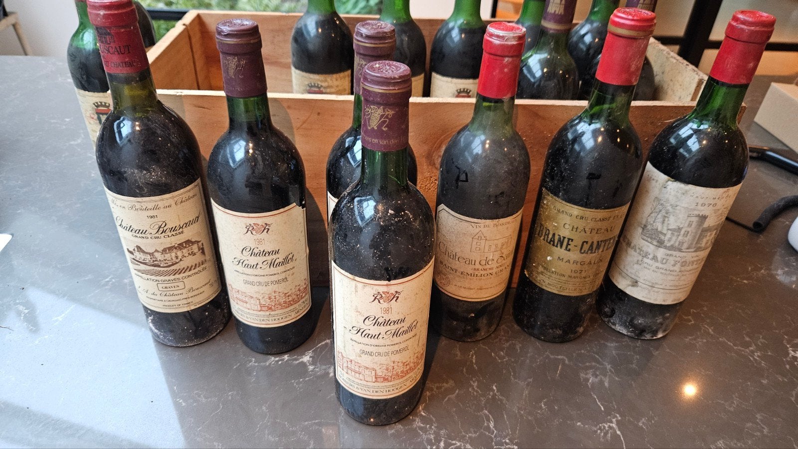 Exclusieve collectie Bordeaux wijnen Grand Cru, 1981, 1971,, Verzamelen, Wijnen, Ophalen, Gebruikt, Frankrijk, Rode wijn