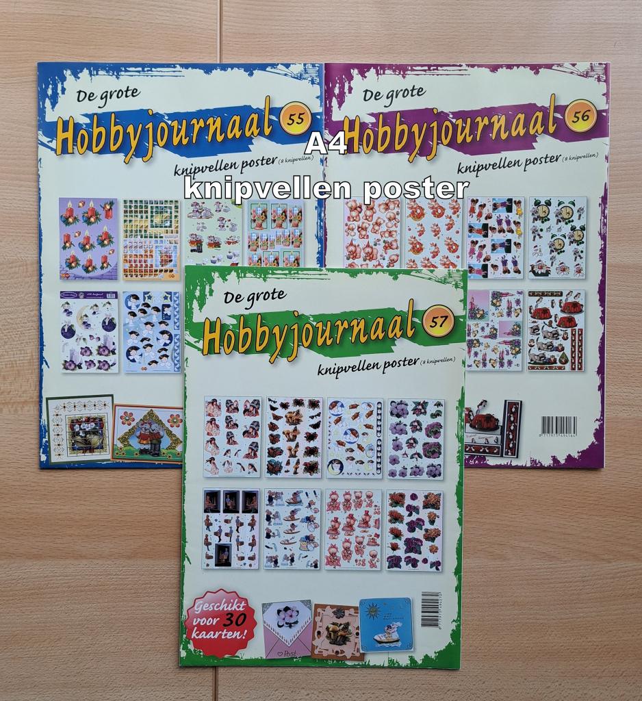 18...A4 HOBBYJOURNAAL - KNIPVEL POSTER (3 STUKS), Ophalen of Verzenden, Nieuw, Overige thema's, Knipvel