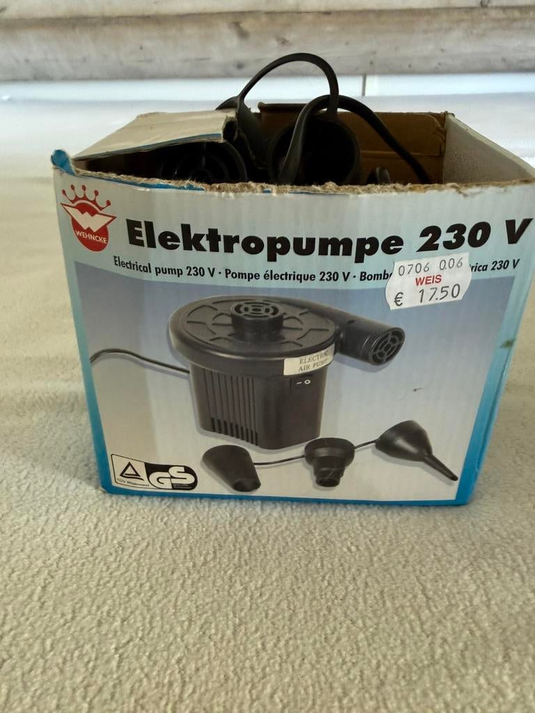 Luchtbed pomp elektrische pomp, Ophalen of Verzenden, Zo goed als nieuw