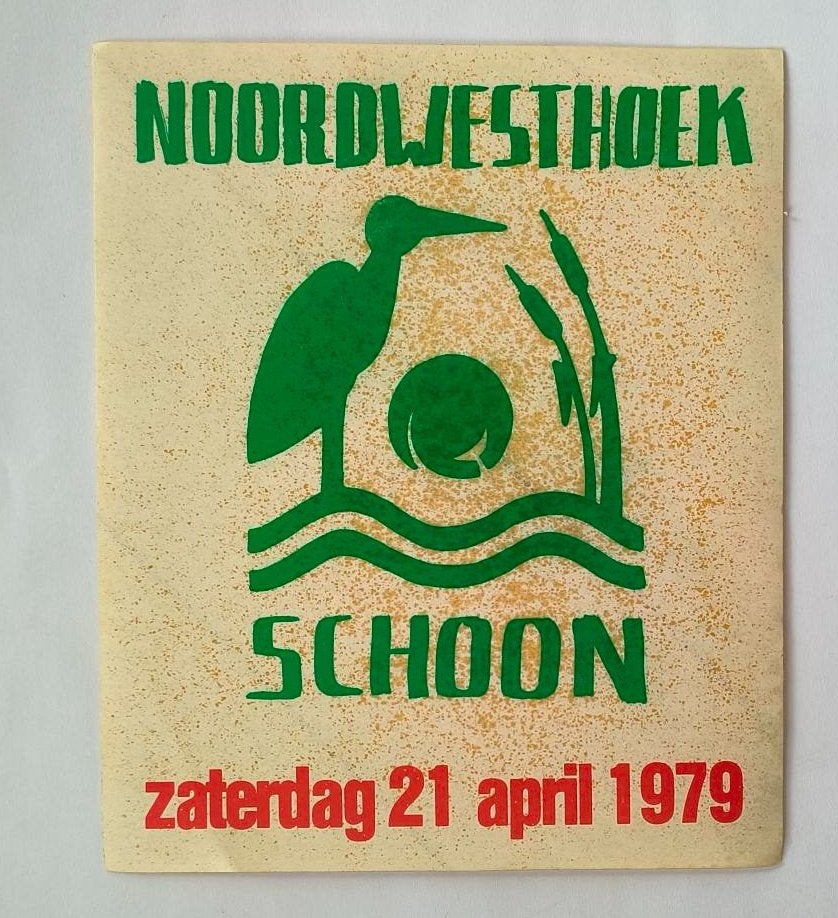 Sticker Noordwesthoek schoon 1979, Verzamelen, Ophalen of Verzenden, Nieuw, Bedrijf of Vereniging