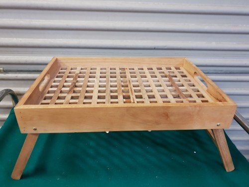 Dienblad / ontbijtblad inklapbaar van hout, Huis en Inrichting, Woonaccessoires | Dienbladen, Ophalen of Verzenden, 'T Olde Gre-j