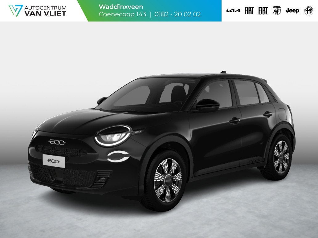 Fiat 600 1.2 Hybrid Icon | Clima | Navi | Keyless | Camera |, Auto's, Stof, Gebruikt, 1199 cc, Met garantie (alle)