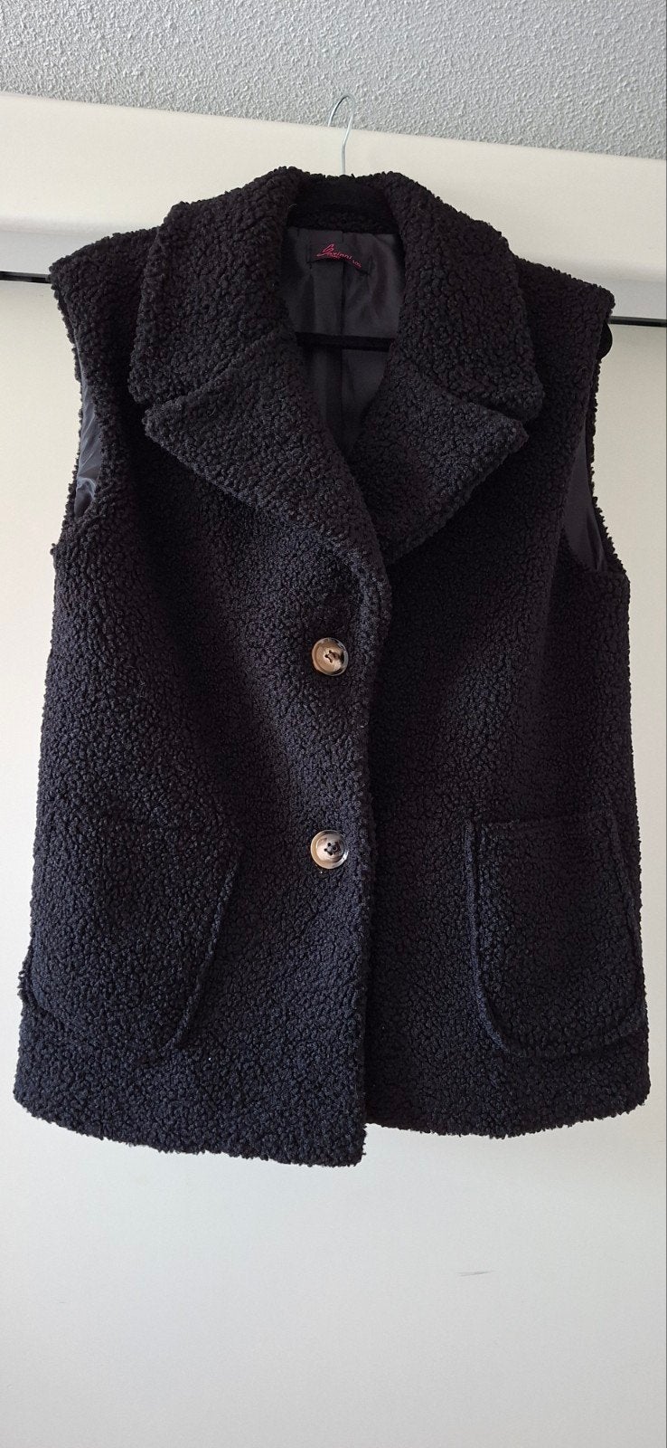 Zwart teddy gilet, Kleding | Dames, Bodywarmers, Savinni, Zwart, Maat 46/48 (XL) of groter, Ophalen of Verzenden