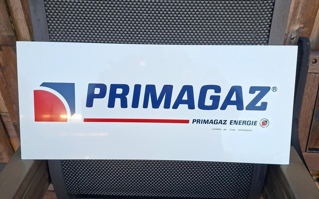 Primagaz reclame bord metaal geen emaille benzinepomp, Ophalen of Verzenden, Nieuw, Reclamebord