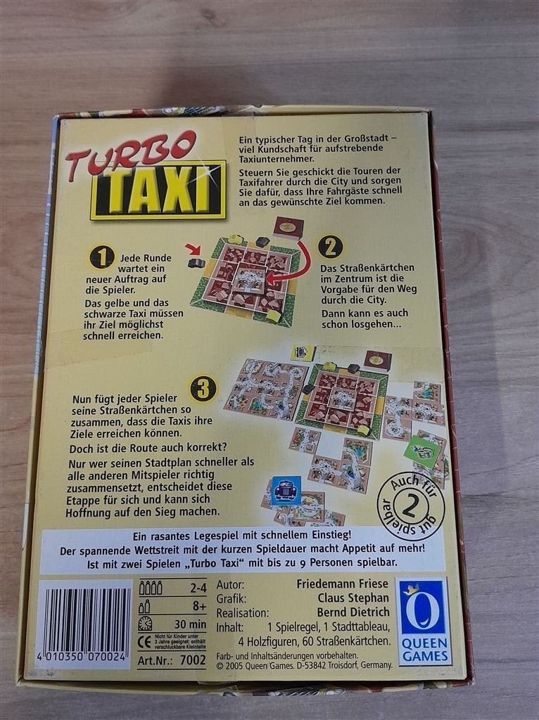 Turbo Taxi - Queen games - s5605, Hobby en Vrije tijd, Gezelschapsspellen | Bordspellen, Verzenden, Zo goed als nieuw