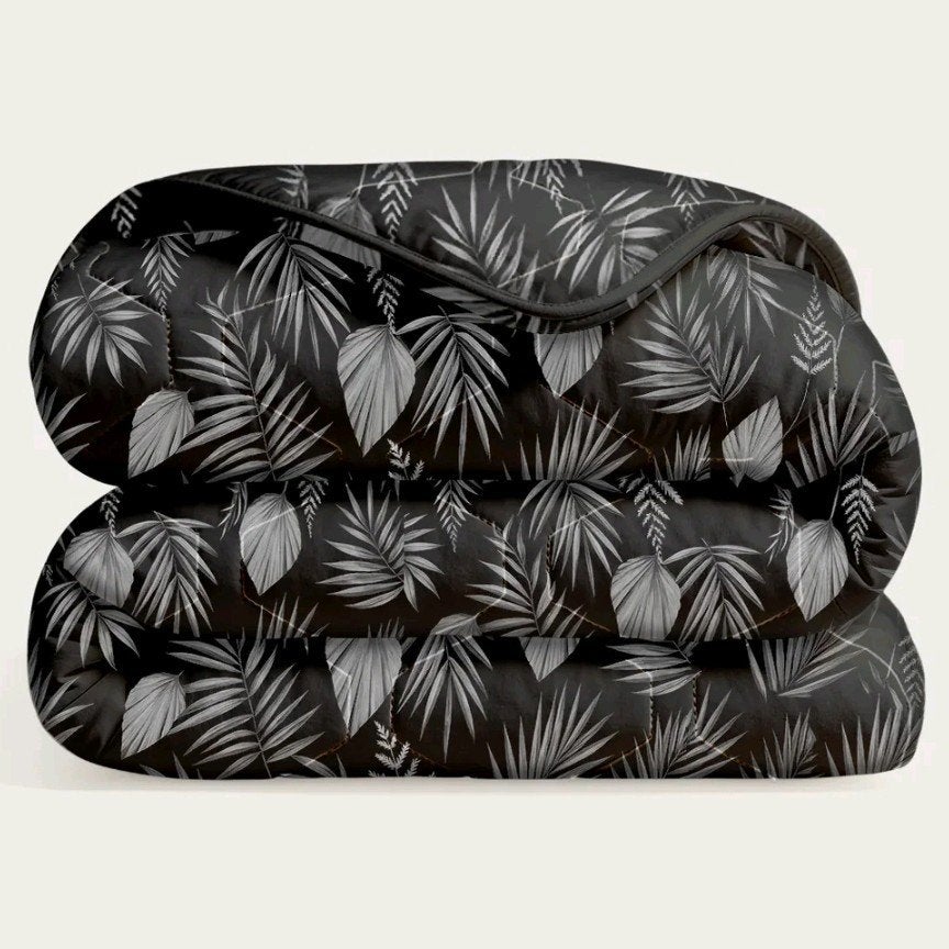 Happybed dekbed Black Leaves 140x220 incl. slopen, Eenpersoons, Nieuw, Ophalen of Verzenden, Deken of Dekbed