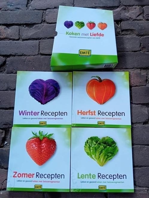 emte kookboeken koken met liefde zomer winter herfst lente, Emté Supermarkten, Gezond koken, Zo goed als nieuw, Nederland en België