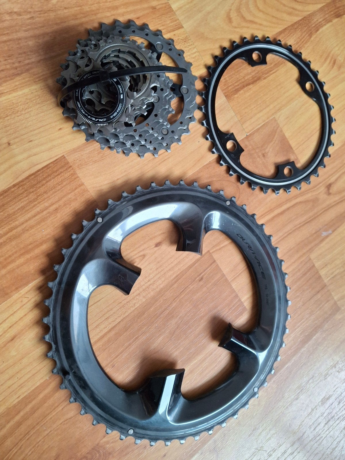 Shimano Dura-Ace 9100 kettingblad en cassette (11 speed), Gebruikt, Staal, Ophalen of Verzenden, Derailleur of Ketting