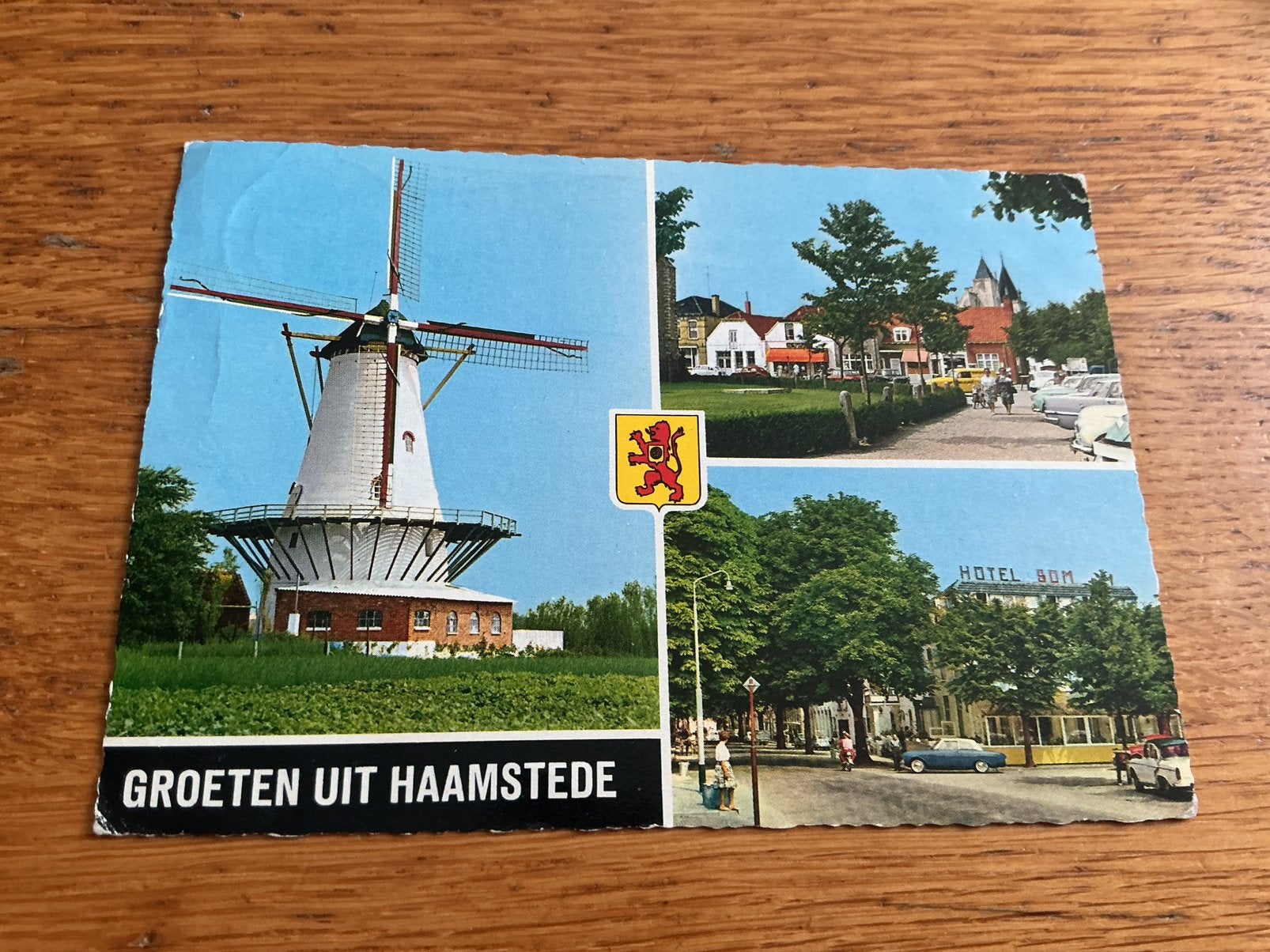 V582 Groeten uit Haamstede gemeentewapen molen, Ophalen of Verzenden