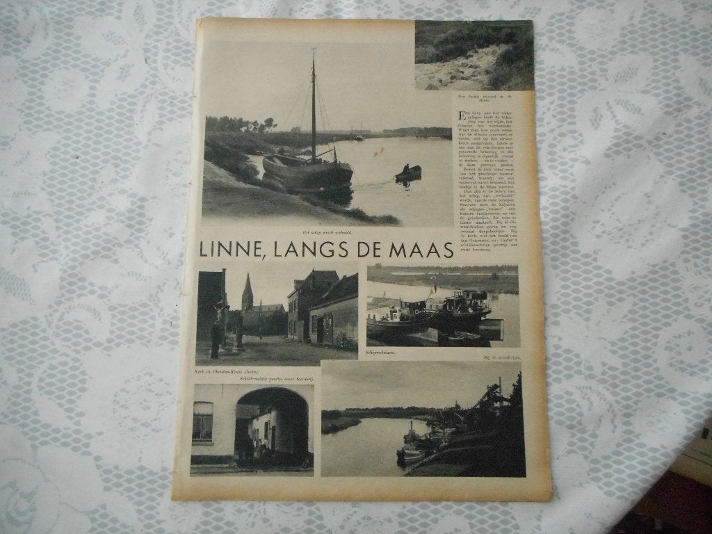 Linne. Langs de Maas. 1937., Ophalen of Verzenden, 1920 tot 1940, Nederland, Knipsel(s)