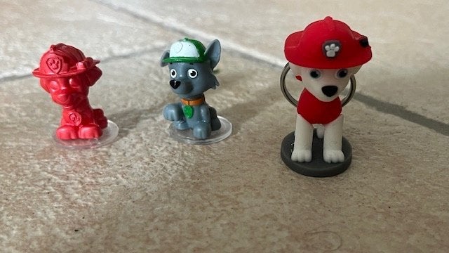 Paw patrol sleutelhanger en 2 poppetjes, Ophalen of Verzenden, Gebruikt