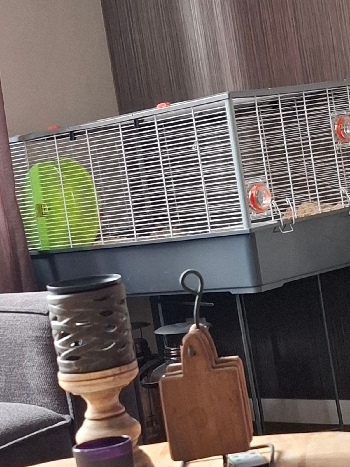 Ruime (goud)hamster kooi 100cm x 50cm 2 verdieping zgan, Ophalen of Verzenden, Zo goed als nieuw, Loopwiel of Rad