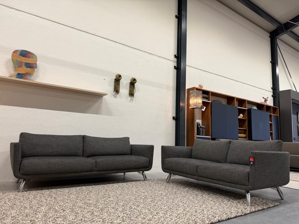 2 Design on Stock Byen 3 & 2,5 zits Bank Milton stof, 75 tot 100 cm, Ophalen of Verzenden, Zo goed als nieuw, Rechte bank