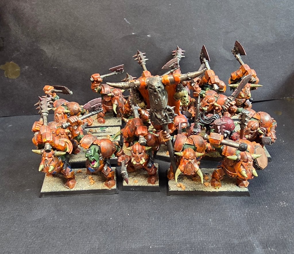 Warhammer old world age of sigmar black orcs, Gebruikt, Figuurtje(s), Warhammer, Ophalen of Verzenden